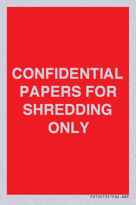 CONFIDENTIAL PAPERS FOR SHREDDING ONLY